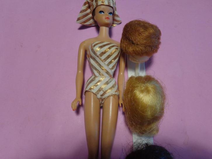 Barbie vintage Fashion Queen met pruiken, Verzamelen, Poppen, Gebruikt, Pop, Ophalen of Verzenden