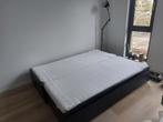 Flekke IKEA bankbed met matrassen en toppers, 180 cm, Zo goed als nieuw, Hout, Zwart