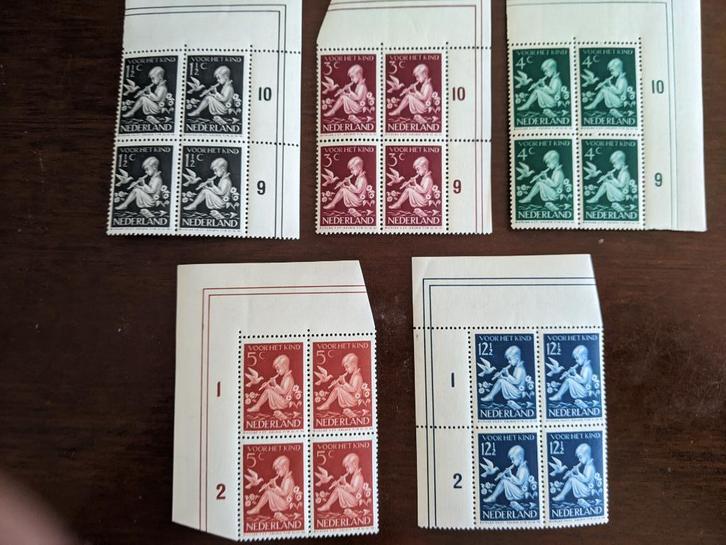 NL 1938 KINDERZEGELS in blokken van 4 PLAATFOUT 314 PM12, Postzegels en Munten, Postzegels | Nederland, Postfris, T/m 1940, Verzenden