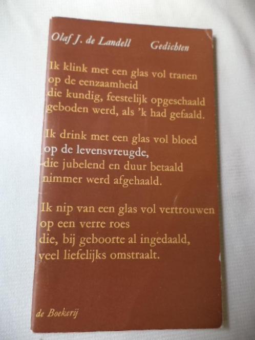 Olaf J. de Landell, GEDICHTEN, gesigneerd, opdracht, nr 32, Boeken, Gedichten en Poëzie, Zo goed als nieuw, Ophalen of Verzenden