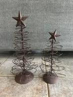 Metalen draad kerstboompjes landelijk, stoer, sober, Huis en Inrichting, Woonaccessoires | Overige, Ophalen of Verzenden, Zo goed als nieuw