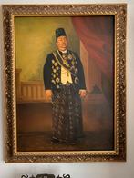 Indonesisch olieverf schilderij Sultan Java Indonesië, Antiek en Kunst, Ophalen