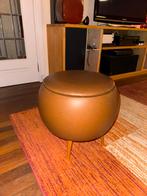 Retro poef, Ophalen, Zo goed als nieuw, Rond, Minder dan 50 cm