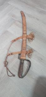 Aziatische zwaard in lederen  schede, Ophalen of Verzenden