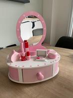 Houten kaptafel met beautycase, Kinderen en Baby's, Speelgoed | Houten speelgoed, Ophalen, Zo goed als nieuw