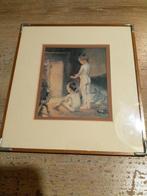 Klein olie prentje in lijst, Antiek en Kunst, Ophalen of Verzenden