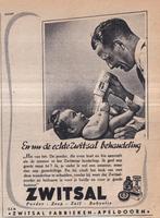 Retro reclame 1948 Zwitsal baby verzorging kinderpoeder, Ophalen of Verzenden, Huis en Inrichting