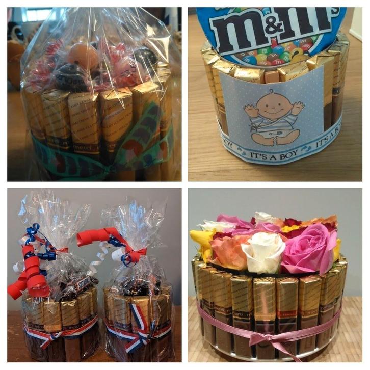 Merci taartje (chocolade, cadeautje), Hobby en Vrije tijd, Feestartikelen, Nieuw, Ophalen of Verzenden