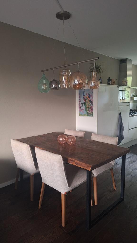 Home24 Brooklyn Hanglamp, Huis en Inrichting, Lampen | Hanglampen, Zo goed als nieuw, 50 tot 75 cm, Glas, Metaal, Ophalen