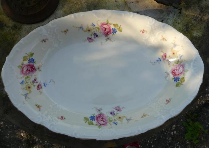 Mosa Rozen Kop en Schotel Vader Broodschaal en 2 Beleg, Antiek en Kunst, Antiek | Servies los, Ophalen of Verzenden