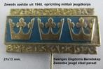 bijzonder speldje uit 1948, het Zweedse militaire jeugdkorps, Verzamelen, Gebruikt, Speldje of Pin, Ophalen, Overige onderwerpen