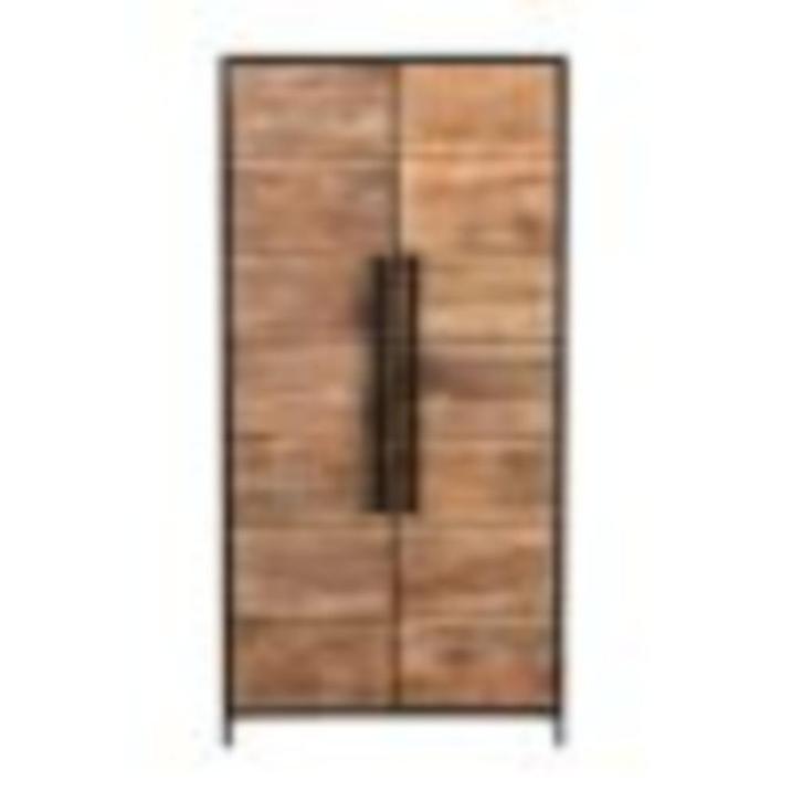 Opbergkast 2 deurs 100X40X200 mango deuren legplank actie, Huis en Inrichting, Kasten | Ladekasten, Nieuw, 150 tot 200 cm, 50 tot 100 cm