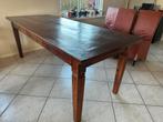 eettafel tafel teak hout koloniaal 6-8 pers L210xB85xH80, Ophalen, Gebruikt, 200 cm of meer, 50 tot 100 cm