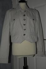 Kort beige jasje met schoudervulling, maat 40, ZGAN!, Maat 38/40 (M), Beige, Ophalen of Verzenden, Zo goed als nieuw