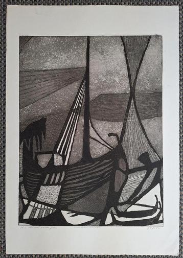 Harry van Kruiningen ,ets/aquatint.Alleen ophalen. beschikbaar voor biedingen