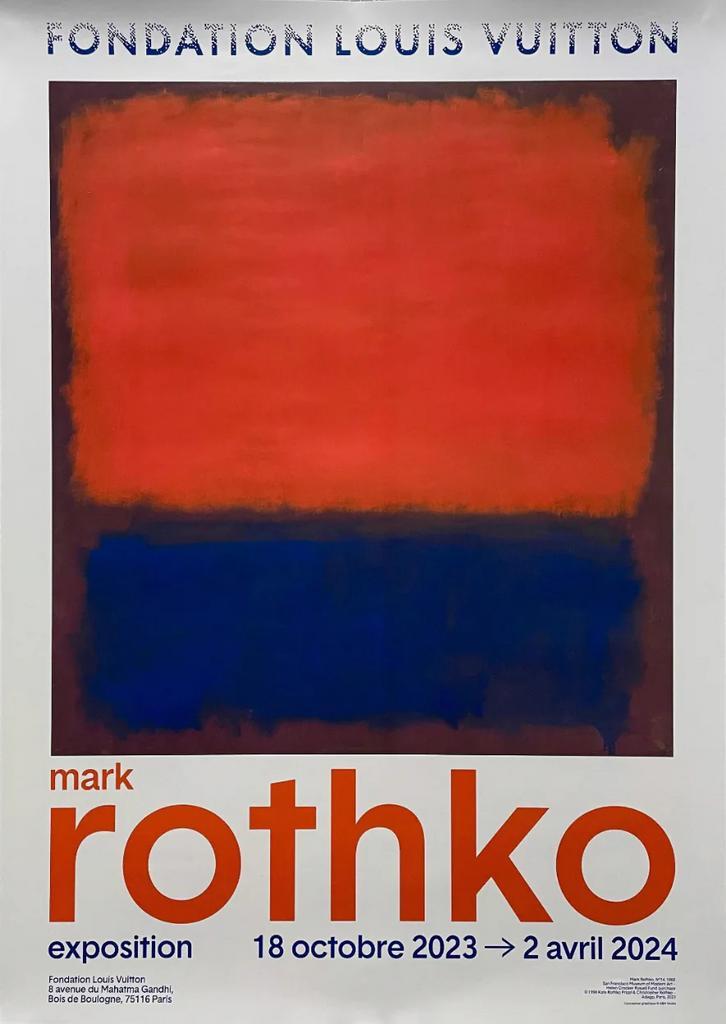 Mark Rothko Tentoonstelling Poster - Fondation Louis Vuitton, Antiek en Kunst, Kunst | Overige Kunst, Ophalen of Verzenden