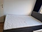 Donker grijs boxspring, Ophalen, Tweepersoons, Zo goed als nieuw, 120 cm