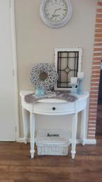 Leuke halfronde sidetable, Huis en Inrichting, Tafels | Sidetables, Ophalen, Gebruikt, 50 tot 100 cm, Overige houtsoorten