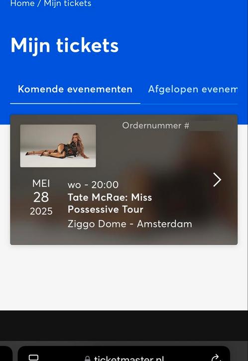 Tate McRae Tour | Floor tickets (GA) | ZiggoDome Amsterdam, Tickets en Kaartjes, Concerten | Pop, Eén persoon, Mei