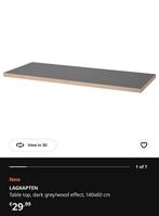 IKEA LAGKAPTEN Tafel 140x60cm + ADILS poten, Doe-het-zelf en Verbouw, Plinten en Afwerking, Gebruikt, 100 tot 150 cm, Overige typen
