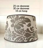 Classic lampen kap beige - bruin, Huis en Inrichting, Lampen | Lampenkappen, Rond, Ophalen of Verzenden, Zo goed als nieuw, Bruin