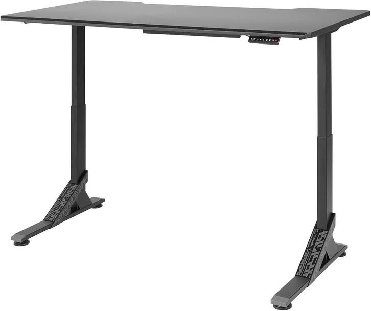 IKEA UPPSPEL Gaming Desk, 180x80cm, Black, Huis en Inrichting, Bureaus, Gebruikt, Stabureau, Elektrisch, Ophalen
