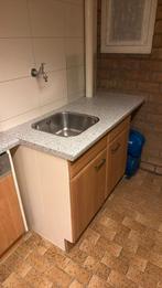 Keukenblok, Huis en Inrichting, Keuken | Complete keukens, Ophalen, Gebruikt, Bruin, Enkelwandige keuken