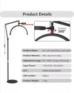 Halvemaan LED Lamp - Perfect voor Wimper Extensions, Nieuw, Ophalen of Verzenden, Modern, Metaal