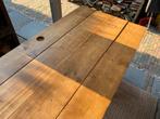 Houten bureau met Schragen, Ophalen, 50 tot 100 cm, Zo goed als nieuw, Vijf personen of meer
