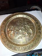 Antiek koperen bord Jan Steen - De Wonderdokter, Antiek en Kunst, Antiek | Wandborden en Tegels, Ophalen of Verzenden