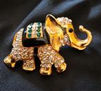 Olifantbroche goudkleurig, Ophalen of Verzenden, Zo goed als nieuw, Goud, Overige materialen