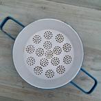 Blauw emaille vergiet, Antiek en Kunst, Antiek | Emaille, Ophalen of Verzenden