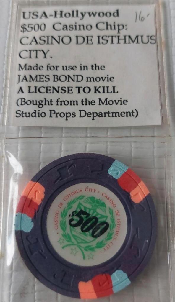 James Bond Casino Chip - A License to Kill, Verzamelen, Film en Tv, Ophalen of Verzenden