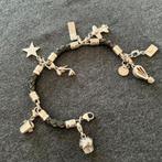 Ti sento bedelarmband zilver/leer, Ophalen of Verzenden, Zo goed als nieuw, Zilver