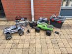 2 x traxxis e-maxx oud model en 1 x brandstof stockcar, Ophalen of Verzenden, Gebruikt, Elektro, Onderdeel