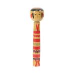 Grote Kokeshi Pop XL Massief Hout Japan Showa Periode 37cm, Ophalen of Verzenden, Gebruikt, Pop
