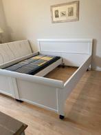 Wit ledikant 180 x 200 - in 2 delen uitrijdbaar, Ophalen, Strak, Verstelbaar, Wit