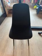 Eethoekstoelen zwart met goud, Huis en Inrichting, Stoelen, Ophalen, Zo goed als nieuw, Zwart
