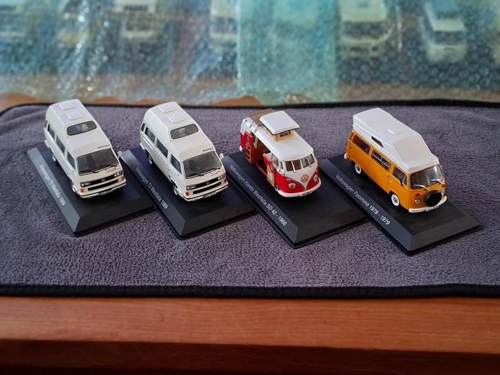 Volkswagen campers hachette serie 1:43 met manco delen., Hobby en Vrije tijd, Modelauto's | 1:43, Nieuw, Auto, Overige merken