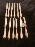 12 Zilveren Puntfilet Fruitmesjes, Antiek en Kunst, Ophalen of Verzenden, Zilver