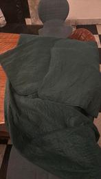 sprei bed lits jumeaux groen fluweel, Huis en Inrichting, Overige typen, Tweepersoons, Ophalen of Verzenden, Zo goed als nieuw