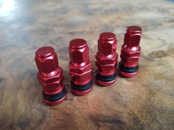 Aluminium autoventielen Tubeless Zwart, Zilver, Rood, Blauw, Auto-onderdelen, Remmen en Aandrijving, Audi, BMW, Citroën, Fiat