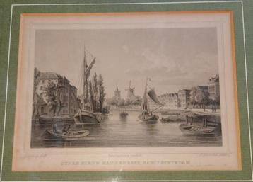 Gravure Mathenesse nabij Schiedam - 1853 beschikbaar voor biedingen