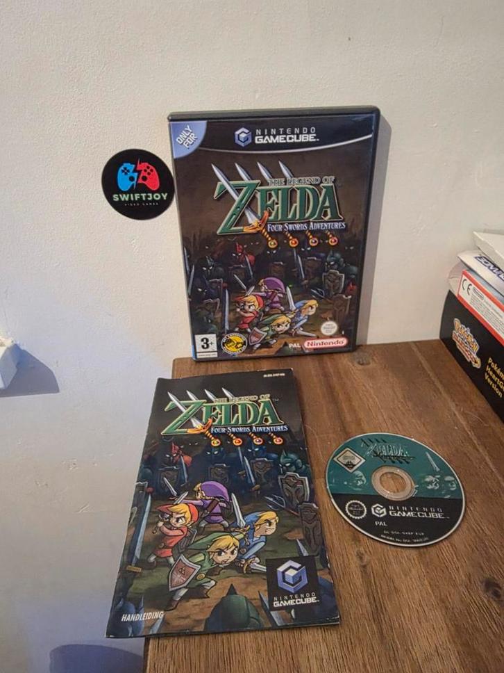 Zelda Four Swords Adventures - Gamecube, Spelcomputers en Games, Games | Nintendo GameCube, Gebruikt, Avontuur en Actie, 3 spelers of meer