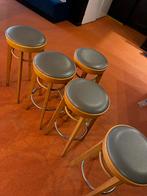 Set van 5 Houten Barstoelen, Huis en Inrichting, Barkrukken, Ophalen, Met voetsteun, 60 tot 90 cm, Hout