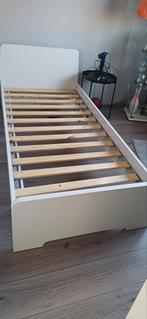 Wit eenpersoonsbed met lattenbodem (IKEA Askvoll), Ophalen, 90 cm, Eenpersoons, Wit