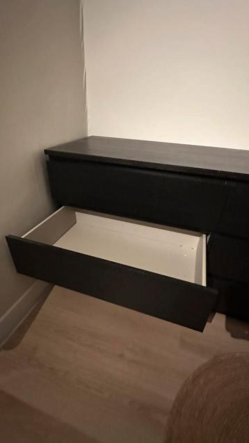 IKEA Malm ladekast zwartbruin 160x78 - afbeelding 2