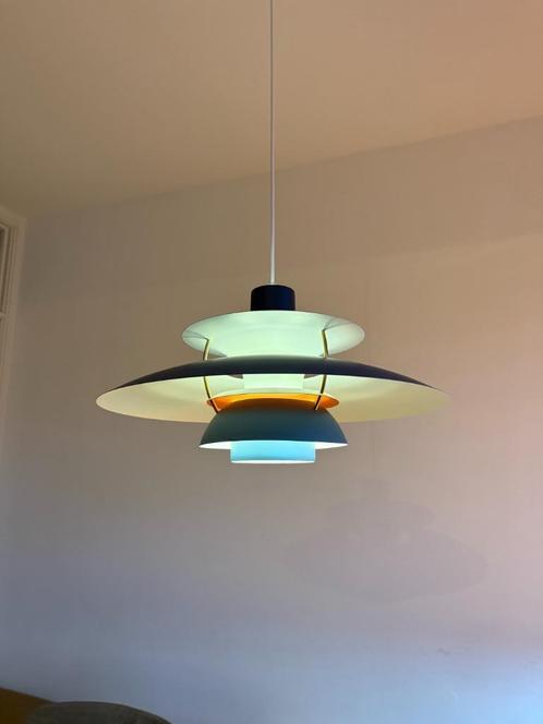 Retro design hanglamp blauw groot, Huis en Inrichting, Lampen | Hanglampen, Nieuw, Minder dan 50 cm, Ophalen of Verzenden