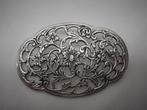 Zilveren grote vintage broche gesigneerd Hooikaas nr.1268, 4 tot 7 cm, Verzenden, Zo goed als nieuw, Zilver