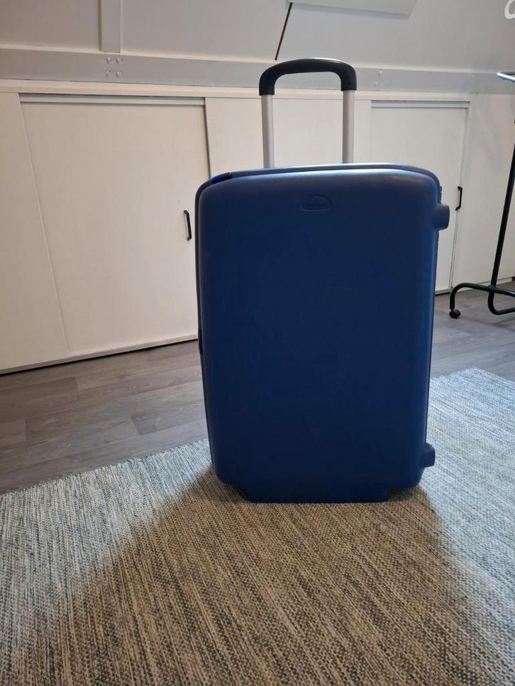 Samsonite Kunststof Koffer - Blauw, Sieraden, Tassen en Uiterlijk, Koffers, Gebruikt, Hard kunststof, 50 tot 60 cm, 35 tot 45 cm